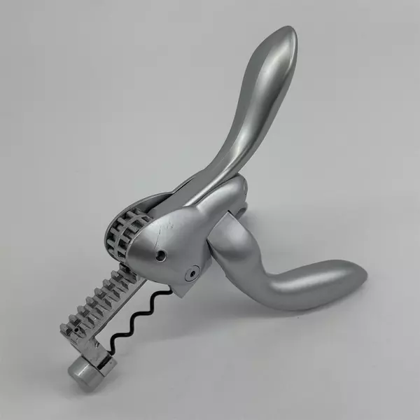 Lever Arm Rabbit Style Wine Bottle Corkscrew Opener Tool Silver