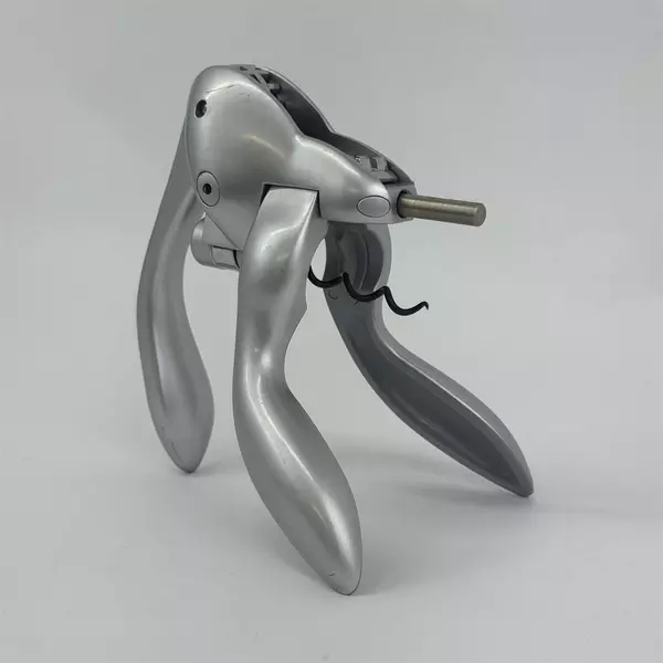 Lever Arm Rabbit Style Wine Bottle Corkscrew Opener Tool Silver