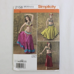 Simplicity Andrea Schewe 2158 Belly Dancer Costumes Women's Size HH (6,8,10,12)