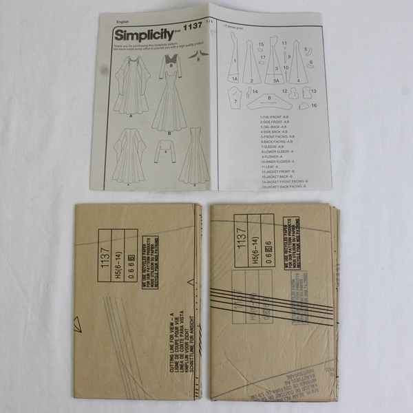 Simplicity Andrea Schewe 1137 Fantasy Dress Costumes Womens Sz H5 (6,8,10,12,14)