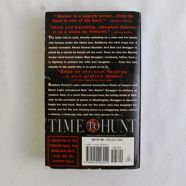 Time to Hunt by Stephen Hunter 1998 Paperback Pre-Owned Condition