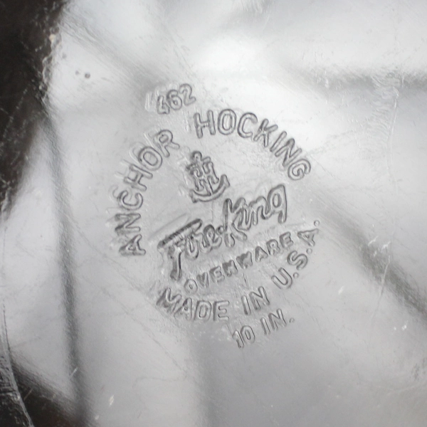 Vintage Anchor Hocking Fire King Clear Glass 10" Pie Plate #462