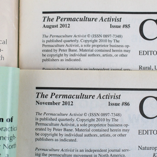 Lot of 2 Permaculture Activist Magazines Autumn 2012 & Winter 2012-13 Good