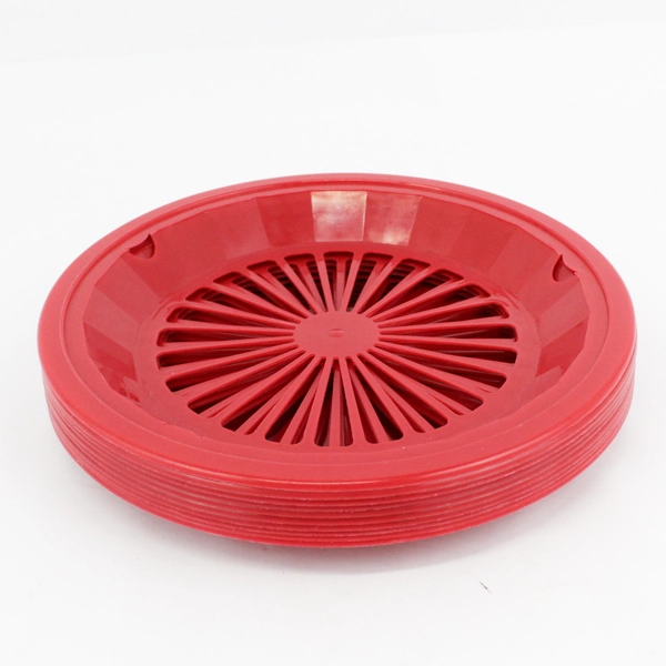 Set of 10 Classic Red 10.25" Plastic Paper Plate Holders