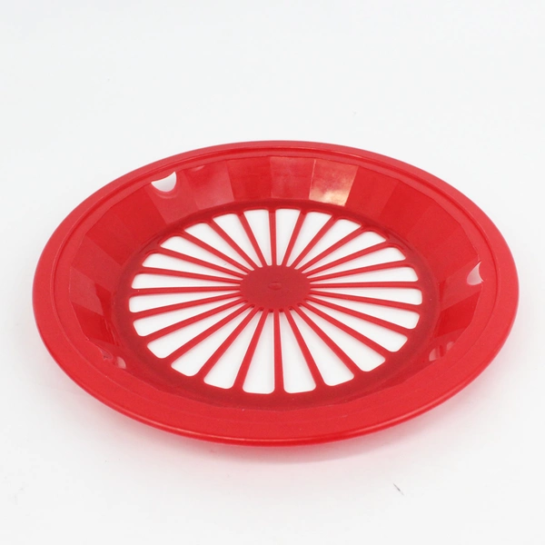 Set of 10 Classic Red 10.25" Plastic Paper Plate Holders