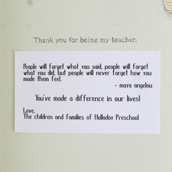 Because I Had a Teacher by Kobi Yamada 2016 Hardcover Dust Jacket Good Condition
