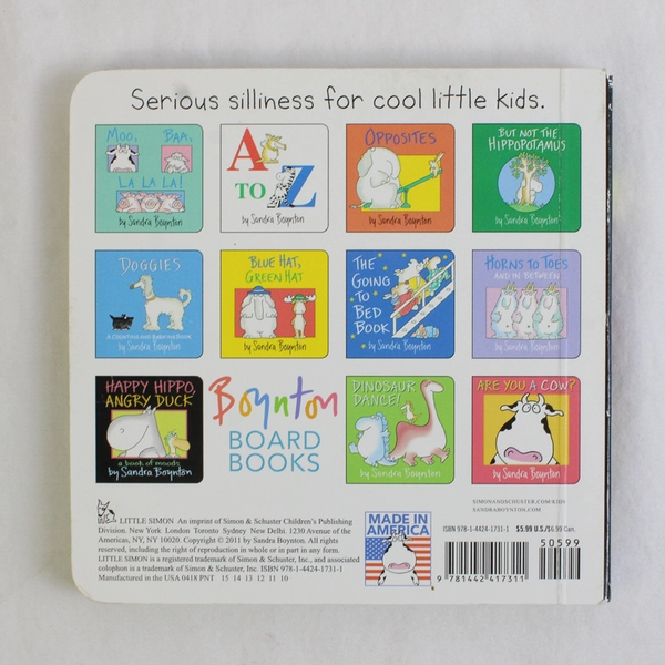 Happy Hippo Angry Duck A Book of Moods by Sandra Boynton Board Book 2011 