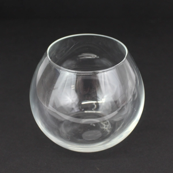 Set of 7 Clear Stemless Wine Glasses 3.75 Inch