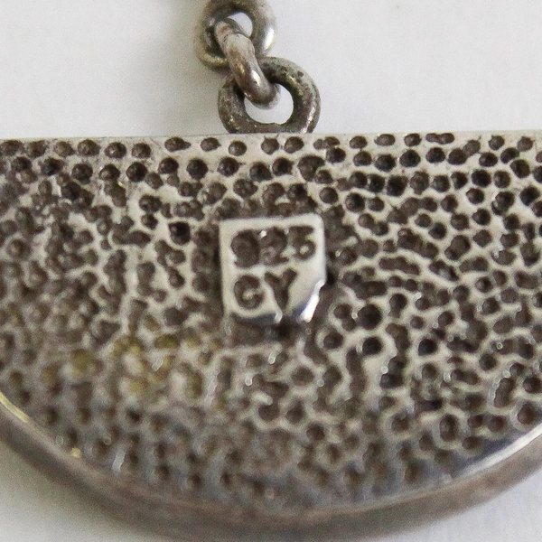 Sterling Silver Malachite & Lapis Dangle Earrings Signed CY