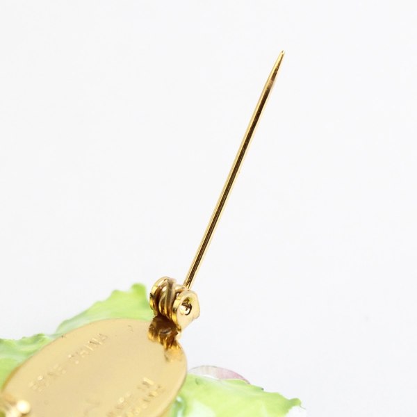 Vintage Dainty Bone China Pansy And Rose Cluster Brooch Made in England