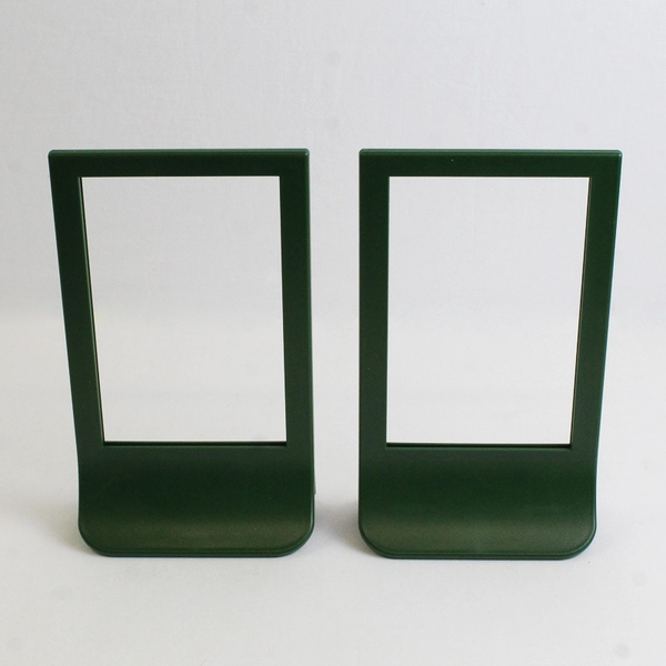 Lot of 2 IKEA FIESTAD Green Double-Sided Plastic Standing Photo Frame 4x6 6x4