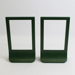 Lot of 2 IKEA FIESTAD Green Double-Sided Plastic Standing Photo Frame 4x6 6x4