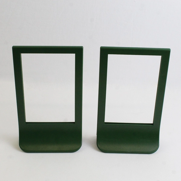 Lot of 2 IKEA FIESTAD Green Double-Sided Plastic Standing Photo Frame 4x6 6x4