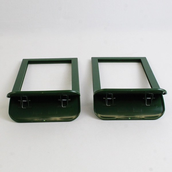 Lot of 2 IKEA FIESTAD Green Double-Sided Plastic Standing Photo Frame 4x6 6x4