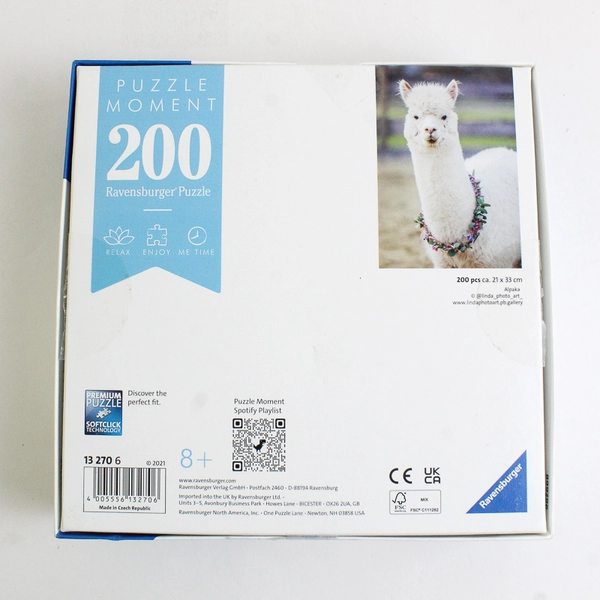 Ravensburger Alpaca 200 Pc. Jigsaw Puzzle, 2021 Complete 