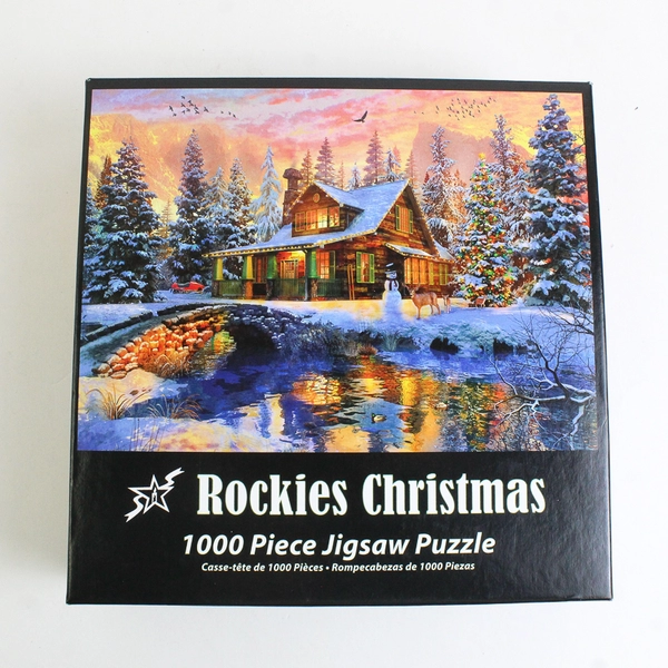 Rockies Christmas 1,000 pc. Jigsaw Puzzle, 26"X19" Rockies Christmas