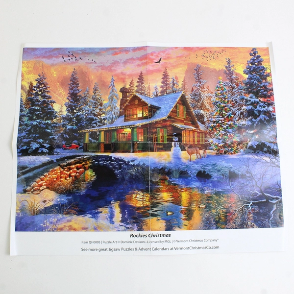 Rockies Christmas 1,000 pc. Jigsaw Puzzle, 26"X19" Rockies Christmas
