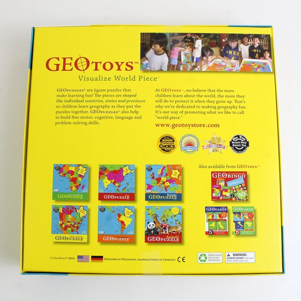 USA & Canada GeoPuzzle 69 Piece Jigsaw Puzzle, Complete 2009