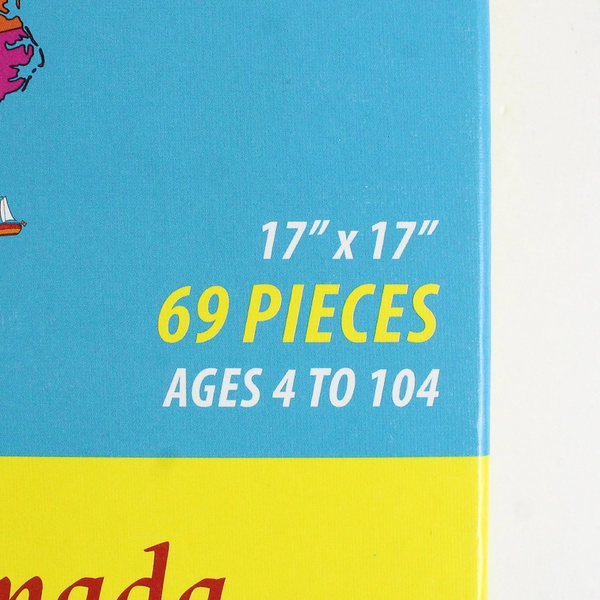 USA & Canada GeoPuzzle 69 Piece Jigsaw Puzzle, Complete 2009