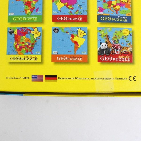 USA & Canada GeoPuzzle 69 Piece Jigsaw Puzzle, Complete 2009