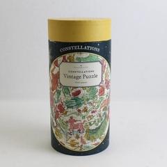 Vintage Constellations 1,000 pc Jigsaw Puzzle Cavallini & Co. Complete, Tube Box