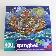 Springbok 400 Pc Family Jigsaw Puzzle Noah's Ark, Large Pieces 2020 Complete 