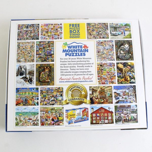 White Mountain 1,000 Pc. Jigsaw Puzzle Evening Cabin,Complete #1417 