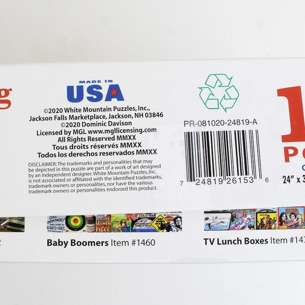 White Mountain 1,000 Pc. Jigsaw Puzzle Evening Cabin,Complete #1417 