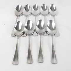 Set of 9 Towle Oval Place Soup Spoons Stainless 7.75in
