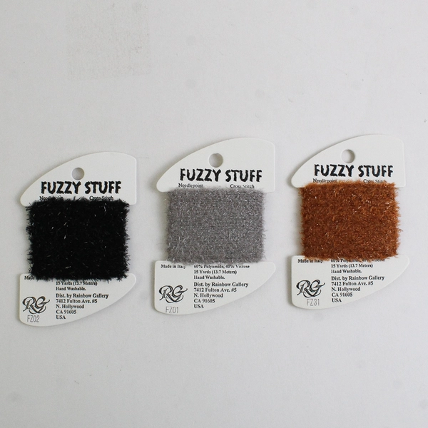 New - Lot of 3 FUZZY STUFF Stitching Fiber 15 Yds., FZ01, 02 & 31