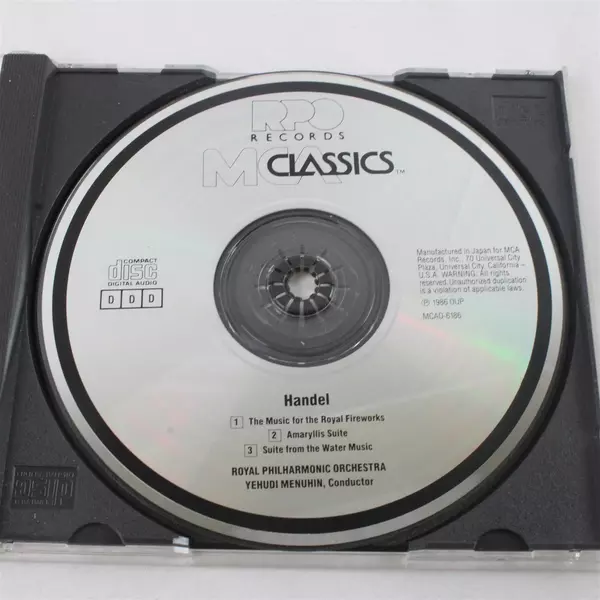 Handel - Music for the Royal Fireworks / Water Music CD - Collectible