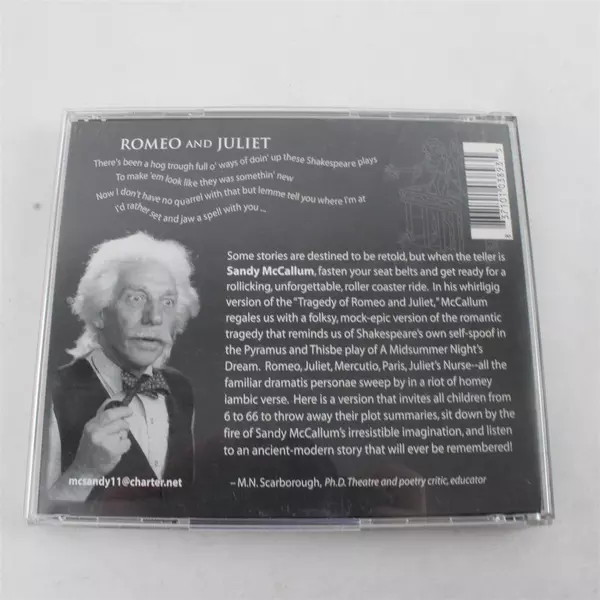 Romeo & Juliet Jaw Jabberin w Shakespeare Vtg Audio CD Sandy McCallum Romance