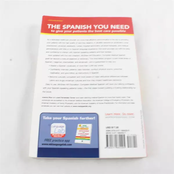 McGraw-Hill Complete Medical Spanish 2nd Ed Paperback Rios 