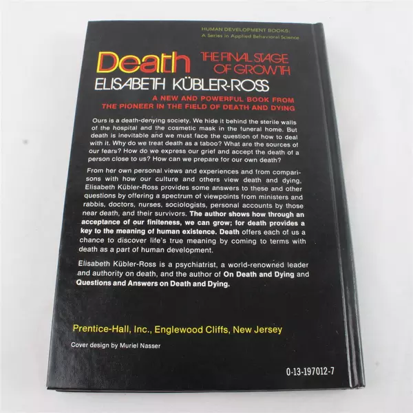 Death: The Final Stage of Growth by Elisabeth Kübler-Ross 1975 Hardcover