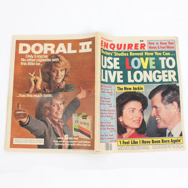 Vintage Lot Of 4 National Enquirer Gossip Magazine Tabloids 1980