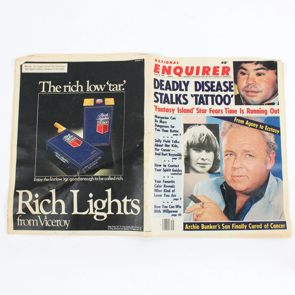 Vintage Lot Of 4 National Enquirer Gossip Magazine Tabloids 1980