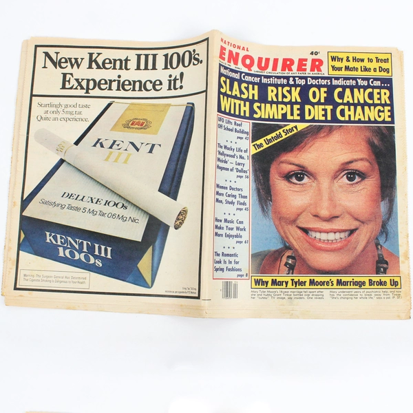 Vintage Lot Of 4 National Enquirer Gossip Magazine Tabloids 1980