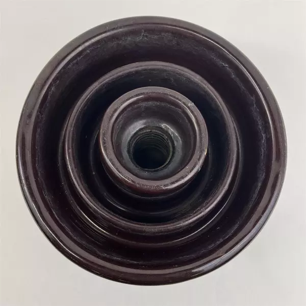 Vintage SBT Brown 7" Ceramic Telephone Insulator