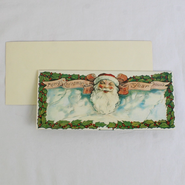 Vintage 1989 Smithsonian Institution Blank Slimline Christmas Card