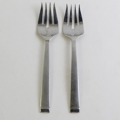 Lot of 2 Oneida Silver Frost Pattern Cold Meat Forks 18/10 Stainless 8.25"