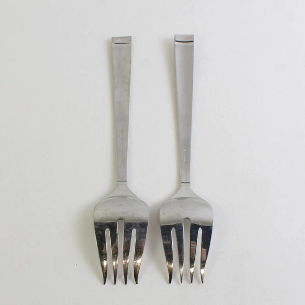 Lot of 2 Oneida Silver Frost Pattern Cold Meat Forks 18/10 Stainless 8.25"