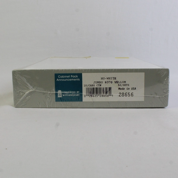 Williamhouse Brilliant Announcement 52 Invitations & Tissue Nu-White #370 Vellum