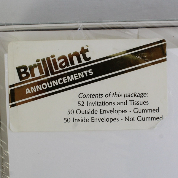 Williamhouse Brilliant Announcement 52 Invitations & Tissue Nu-White #370 Vellum