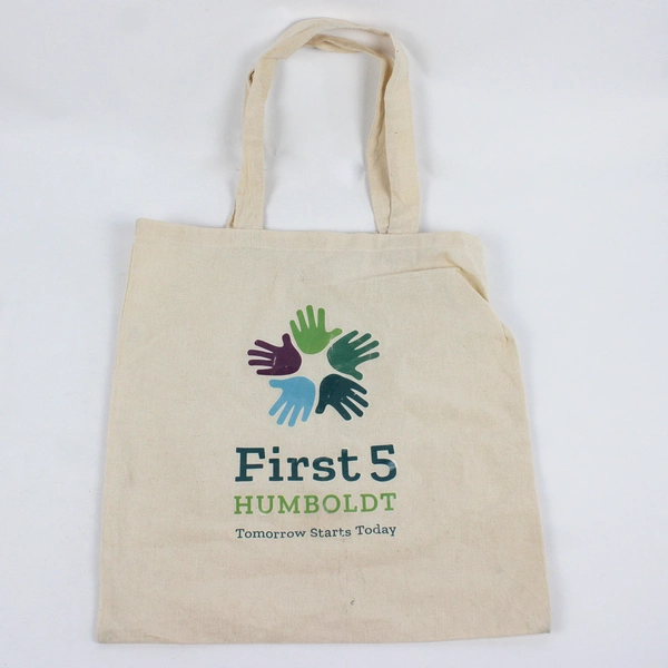 Mixed Lot of 4 Beige Canvas Tote Bags Various Sizes