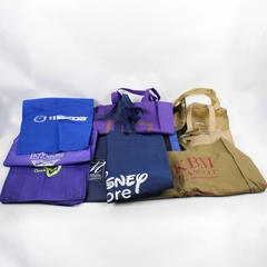 Mixed Lot of 10 Branded Tote Bags Beige Blue Purple