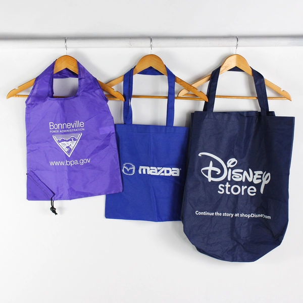 Mixed Lot of 10 Branded Tote Bags Beige Blue Purple