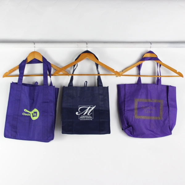 Mixed Lot of 10 Branded Tote Bags Beige Blue Purple