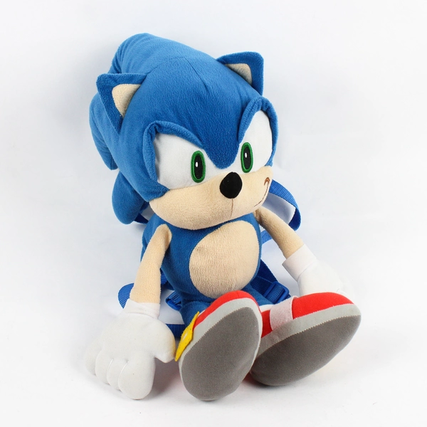 Sega Sonic the Hedgehog Accessory Innovations Unisex 12.5” Plush Backpack Blue