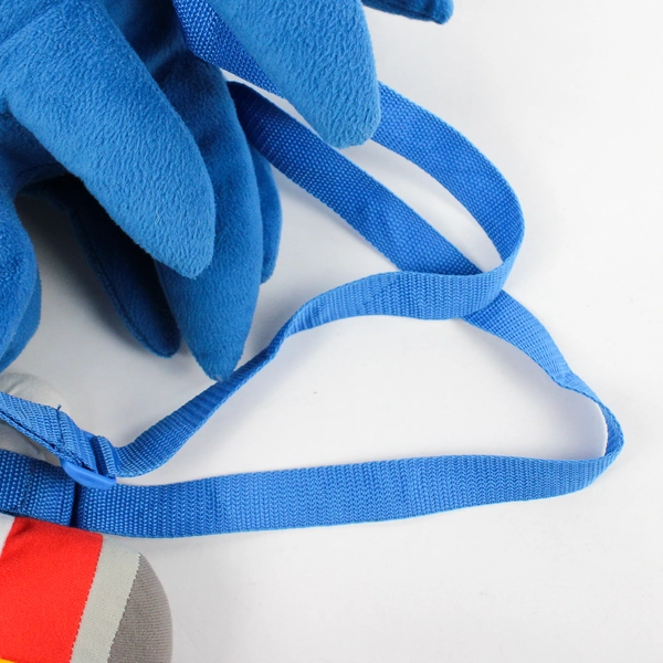 Sega Sonic the Hedgehog Accessory Innovations Unisex 12.5” Plush Backpack Blue