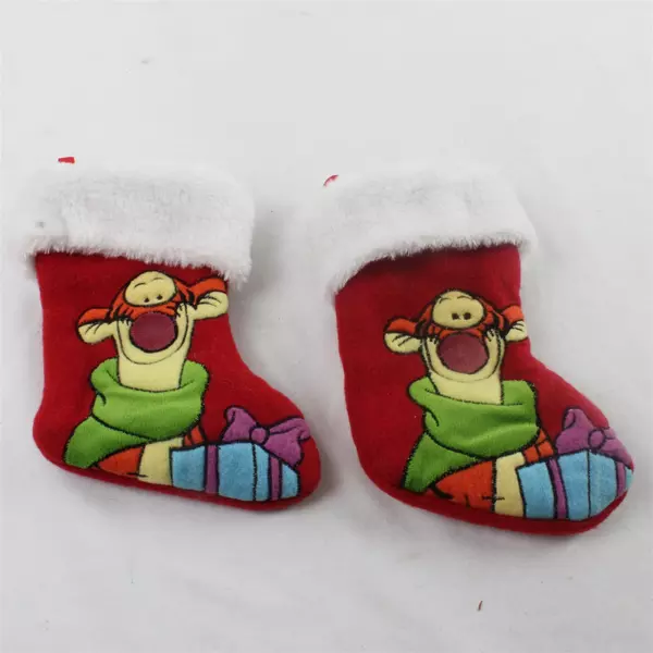 Lot of 3 Disney Winnie the Pooh (1) & Tigger(2) 8" Embroidered Mini Stockings